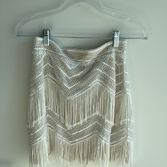 Lulus Beaded Cream Fringe Matching Set - Picture 2 of 10